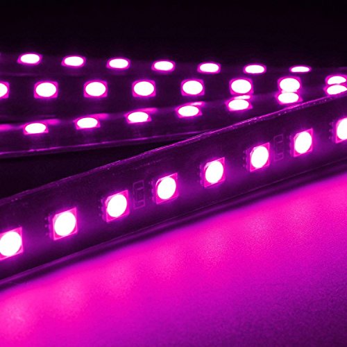 Car LED Strip Light, EJ's SUPER CAR 4pcs 48 LED Car Interior Lights Under Dash Lighting Waterproof Kit,Atmosphere Neon Lights Strip for Car,DC 12V(Pink) - color: Pink(48LED Beads)