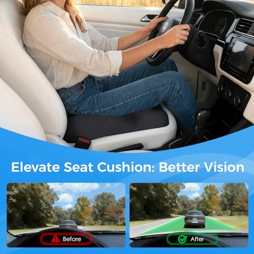 Seat Cushion for Office, Car & Wheelchair - Premium Memory Foam with Ergonomic U-Shape Design - Enhanced Comfort for Tailbone, Hip & Sciatica Support, Non-Slip Base & Machine Washable Cover