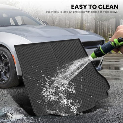LASFIT Cargo Mat for Dodge Charger Daytona 2024 2025 2026 Scat Pack & R/T (Fit 2-Door, Not for 4-Door), All Weather TPE Custom Fit Trunk Mats Cargo Liners, Black - style: 5) Charger Daytona | 2024-2026 | Trunk Mat