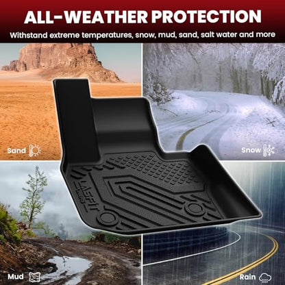 LASFIT Full Set Floor Mats for 2018-2024 BMW X3 30i M M40i M Competition Custom Fit TPE All Weather 1st & 2nd Row & Seat Back Mat & Cargo Mat Car Mats and Trunk Liners Accessories - size: 2) X3 2018-2024 | Full Set with Backrest Mats