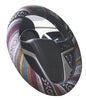 Medium Ethnic Style Coarse Flax Cloth Automotive Steering Wheel Cover Anti Slip and Sweat Absorption Auto Car Wrap Cover (14.5''-15'',E) - color: E, size: 14.5 - 15 inches