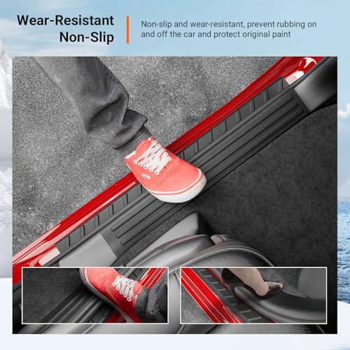 powoq 8Pcs Door Sill Protectors Compatible with 2019-2026 Dodge Ram 1500 Door Sill Guard Threshold Protector Entry Guard Replacement for 2019-2026 Dodge Ram 1500 Accessories - size: Compatible with 2019-2026 Dodge Ram 1500
