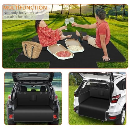 SUV Cargo Liner for Dogs for Ford Explorer EV 2024-2026, Non-Slip Pet Cargo Cover Dog Seat Mat with Side Flaps for SUV, Scratch-Resistant Trunk Protective Mat