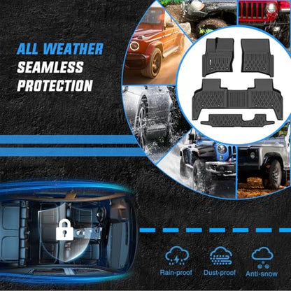 Nilight TPE Floor Mats for Land Rover Defender 110 2020 2021 2022 2023 2024 2025 All Weather Custom Fit Heavy Duty Floor Liners - color: 2020-2025 Land Rover Defender 110