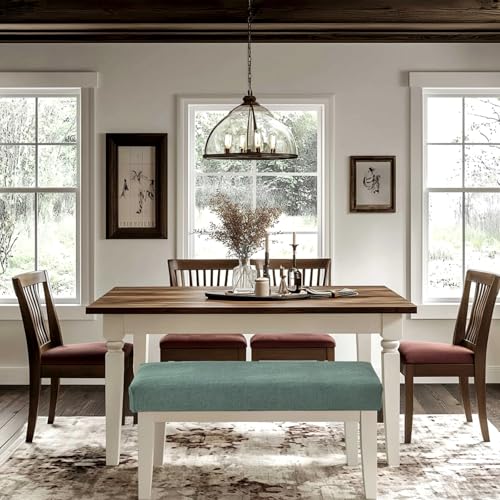 FUANGUI Waterproof Bench Cover, Stretch Jacquard Dining Bench Cover for bedrooms, Living Rooms, Kitchens, Protector Chair Bench Piano Bench Seat Covers Stool Slipcover Removable, Washable - Green - color: Jacquard Green