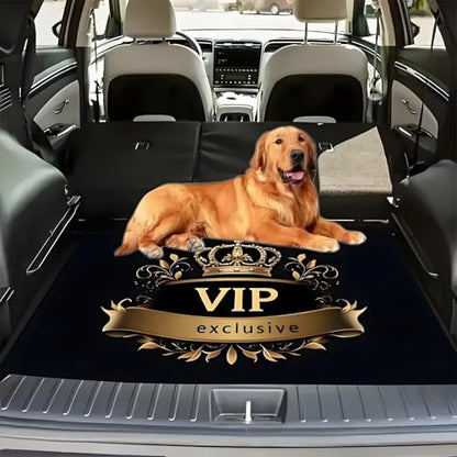 Universal Car Trunk Mat 29" x 39", VIP Crown Print All Weather Trunk Protection Cargo Liner, Durable Cargo Mat Rear Trunk Liner, Stylish Vehicle Interior Accessories Suitable for Most Car Models - color: VIP Crown Print