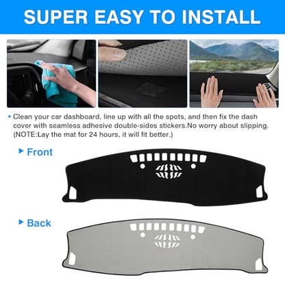 Autorder Dashboard Cover Mat for Kia Seltos 2024 2025 2026 Accessories Dash Cover Upgrade Flannel Dash Mat Sunshade Glare UV Rays Protector - size: 2024-2026 Kia Seltos