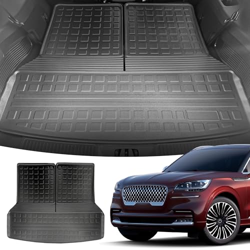 Premium Cargo Liner for Lincoln Aviator 2020-2025, 2026-100% Protection - Custom Fit Car Trunk Mat - All-Season Black Cargo Mat - 3D Shaped Laser Measured Trunk Liners for Lincoln Aviator
