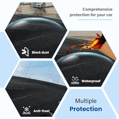 Dash Cover Mat Compatible with Toyota Tacoma 2016-2023 Car Interior Dashboard Cover Mat Nonslip Dashmat Sunshade Glare UV Rays Protector Accessories Custom Fit - size: Compatible with Tacoma 2016-2023