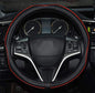 Microfiber Leather Car Steering Wheel Cover, Soft Padding, Durable, No Smell, Universal 15 Inch Steering Cover, Anti-Slip Embossing Pattern A, Black with Red Line - color: Red Line