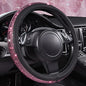 CAR PASS Bling Diamond Leather Steering Wheel Cover, Bling Sparkly Crystal Glitter Rhinestones Universal Fit 14" 1/2-15" Car Wheel Protect for Women Girl Fit Suvs,Vans,Sedans,Cars,Trucks, Pink Black - color: Pink Diamond on Velvet