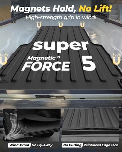 3W Truck Bed Mat Fit for 2020-2025 2026 Jeep Gladiator (5ft Bed), All Weather Protection Custom Fit TPE Heavy Duty Truck Bed Liner for Jeep Gladiator JT Accessories Black - size: 5. Jeep Gladiator|20-26|Truck Bed Mat