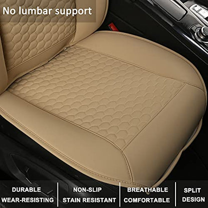 Black Panther Car Seat Cover, 1 Piece Universal Sideless Driver Seat Protector, Universal Fit 95% Vehicles, Without Lumbar Support (Beige) - color: 1 Piece Beige(without Lumbar Support)