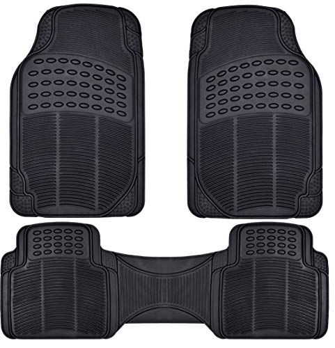 BDK Contour Liners - Original Heavy Duty Rubber Floor Mats for Car SUV Truck & Van - All Weather Protection (Original)