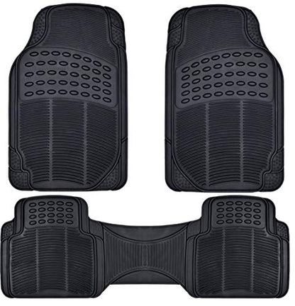 BDK Contour Liners - Original Heavy Duty Rubber Floor Mats for Car SUV Truck & Van - All Weather Protection (Original)