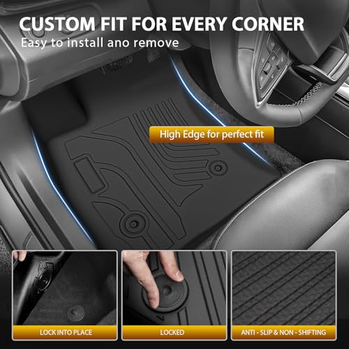 Floor Mats for 2024-2026 Chevy Trax/Buick Envista Car Mats, All Weather TPE Custom Upper Position Cargo Liner Seat Back Covers Protectors Full Set Car Accessories - size: 2)Chevy Trax/Buick Envista｜24-26｜Full Set