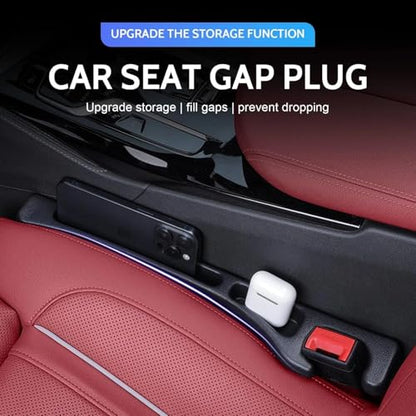 2 pcs Car Seat Gap Filler Organizer, Universal Fit Soft Foam Car Seat Gap Plug to Fill The Gap Between Seat and Console, Car Seat Crevice Blocker Stop Things, Fit For Car SUV Truck.