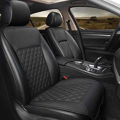 Black Panther Car Seat Cover, Luxury Car Protector, Universal Anti-Slip Driver Seat Cover with Partial Backrest Coverage (Middle Part Only) (1 Piece, Black) - color: 1Piece-Black