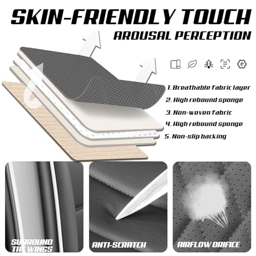 Car Seat Covers for Kia K5 2021-2026, Premium Nappa Leather, Waterproof, Anti-Slip, Full Coverage, Airbag Compatible, Breathable, All-Weather, Easy Install (5 Seats, Gray&White) - color: 5 Seats - Gray&White, size: Kia K5 2021-2026