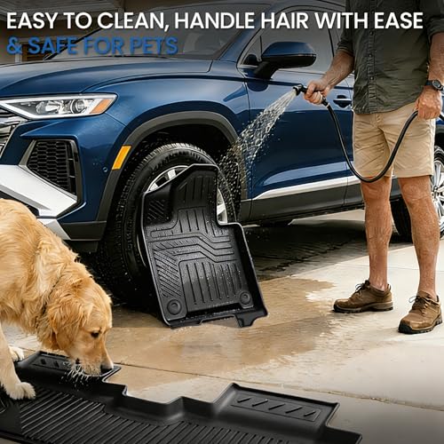 Floor Mats Set for 2023-2025 2026 Honda HR-V, All Weather TPE Backrest Mat Trunk Mat Cargo Liner Door Sill Guards Accessories for HRV (Floor Mats Set)