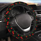 Cherry Hearts Elastic Steering Wheel Cover Non-Slip Breathable Steering Wheel Protector Fit Auto, SUVs, Truck - color: Cherry Hearts