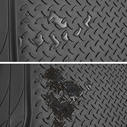 West Coast Auto Heavy Duty Rubber Trunk Cargo Liner Floor Mat, All Weather Trunk Protection, Trimable Rubber Protection to Fit for Car, SUV, Van, Trucks (Large, Black)