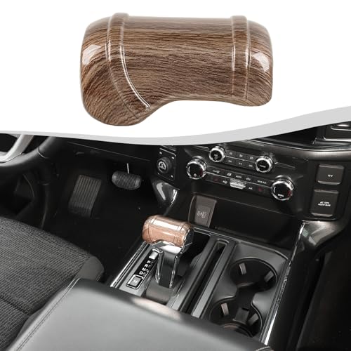 Gear Shift Knob Cover Stick Shifter Cap Cover Compatible with Ford F150 2021-2025+(Brown) - color: Brown