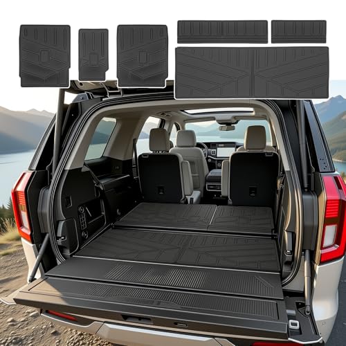 Trunk Mat & Backrest Mat for 2025 2026 Ford Expedition/Lincoln Navigator Standard 7 Seats(Not for Max/L Models), Rear Seat Back Cover Cargo Liner Only for 25 26 Expedition/Navigator Accessories - size: Backrest Mat+Trunk Mat(2025+)