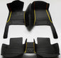 Custome Car Mats Accessories All Weather Floor mats Compatible with Automotive Floor Mats Passenger car mats (All Black Yellow) - color: all black yellow