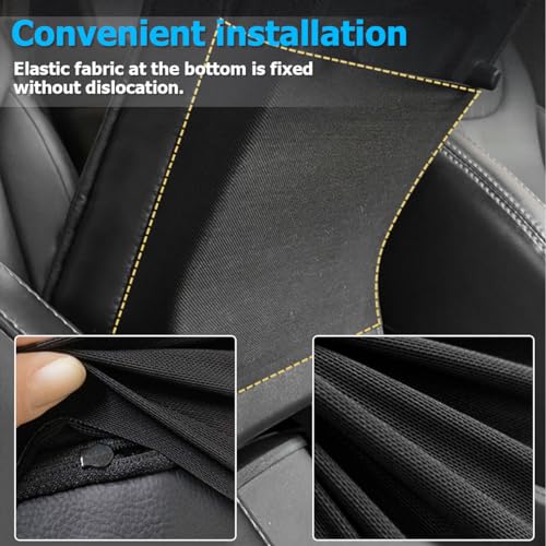 Bittwee Car Center Console Cover, Leather Waterproof Auto Arm Rest Box Cover, Memory Foam Armrest Cushion Protection Pad, Hand Rest Pillow with Height Increase, Universal Car Accessory - color: Black