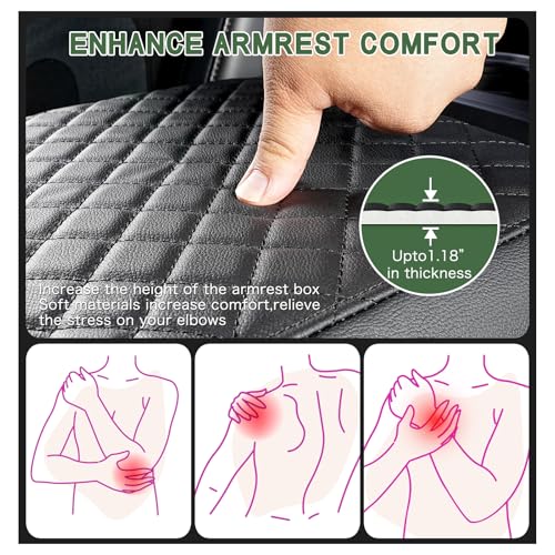 F150 Center Console Cover Compatible with 2015-2025 Ford F150 Accessories, 2017-2024 F250 F350 F450 with 40/20/40 Jump Seat, Leather Armrest Cover Center Console Cushion (Jump Seat Only) - size: Jump Seat 15-24 F150 &17-24 F250