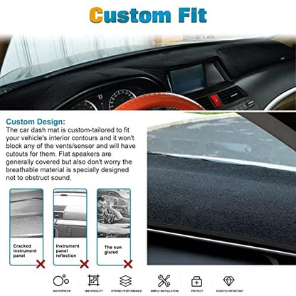 x xotic tech Center Console Dashboard Mat Pre-Cut Non-Slip Sunshield Sun Glare Protector Dash Carpet Pad Black Cover Compatible with Ford Focus 2012-2018 - color: Compatible with Focus 2012-2018
