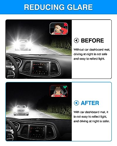 Autorder Dashboard Cover Mat for 2015-2024 Dodge Challenger Accessories Dash Cover Flannel Dash Mat Sunshade Glare UV Rays Protector - size: 2015-2024 Dodge Challenger
