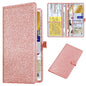 Car Registration & Insurance Card Holder Leather Auto Glove Box Organizer Document Wallet with Magnetic Shut (Glitter Rose, large) - color: Large Glitter Rose
