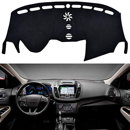 Dashboard Dash Board Cover Mat Carpet Compatible with 2014-2019 Escape(Large Display in the Middle)