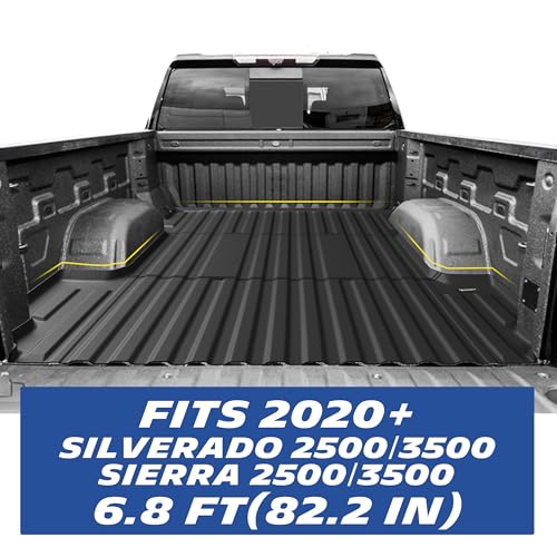 MICHELIN Truck Bed Mat for 2020-2026 Chevy Silverado/GMC Sierra 2500 3500 HD 6.8 FT / 82.2" Only (Not Fit Factory 5th Wheel Package), All-Weather Truck Bed Liner, Durable TPE Bedliner, Non-Slip - size: 2) Silverado/Sierra HD | 20-26 | 6.8 FT