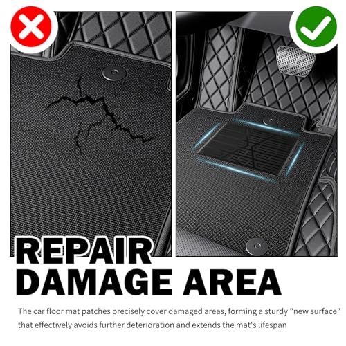 Car Floor Mats Carpet Patch Repair Kit with Screws,Anti-Slip Floor Mats for Cars Carpet Repair Kit,Automotive Floors Mat Carpets Repairs Patch for Heel Scuff Plate Rest Pedal Pad