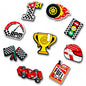 Premium Racing Shoe Charms Set, 9 Waterproof PVC Charms for Sandals, Backpacks, Wristbands and Accessories