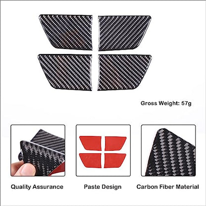 Toyota Tundra/Sequoia 2022-2024 Non-Marking Car Door Bowl Protector - Real Carbon Fiber 3D Sticker, Scratch Protective Film - size: Inner Door Handle Bowl Sticker