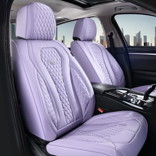 Coverado Car Seat Covers Full Set, Purple Seat Covers, Automotive Car Seat Cover, Car Seat Cushion, Car Seat Covers Front Seats Back Seat Covers, Car Seat Protector Universal Fit Most Cars - color: Purple, size: FullSet