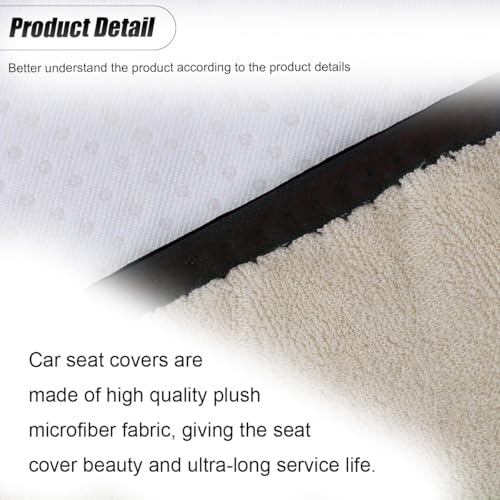 ZIMISI Waterproof Car Seat Covers, Non-Slip Towel Front Seat Covers, Sweat Car Seat Protector Cover for Gym Workout, Yoga, Running, Swimming, Beach & Hiking (Beige) - color: Beige