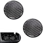 2PCS Car Cup Holder Coasters, Carbon Fiber Coaster, 2.68" Waterproof Non-Slip Insert Water Bottle Coaster Pad, Universal Drink Mat for Car Truck SUV, Auto Interior Accessories(Black) - color: black