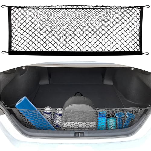 Trunk Envelope Style Mesh Cargo Net for Toyota Camry 2018-2025, 2026- Car Accessories - Premium Trunk Organizer and Storage - Cargo Net for Sedan - Vehicle Carrier Organizer for Toyota Camry
