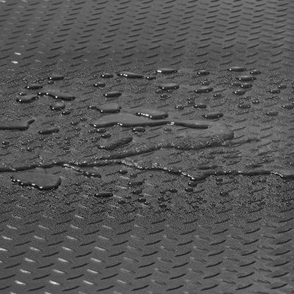 VEVOR Rubber Flooring Roll, 4 x 15 ft SBR Diamond-Plate Rubber Mat, 3mm Thickened, Easy to Clean, Customizable Size, Non-Slip Floor Protector Mat for Under Cars, Garage, Warehouse, Industry Gym, Black - size: 4 x 15 FT