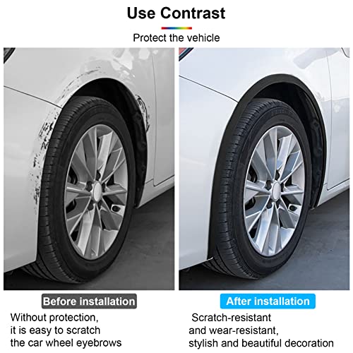 20Ft Car Wheel Arch Trim, Fender Flares Arches Wing Expander Anti-Collision Strip for Pickup SUV Fender Flare Edge Trim (4.5CM) - size: 4.5CM