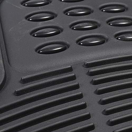 BDK Warner Bros DC Comics Batman Heavy Duty Rubber Floor Mats 3pc Set Car Accessories - No-Slip Grip, All Weather Protection, Trimmable, 2 Front Car Mats 27” x 18” & 1 Rear Liner 18” x 58”