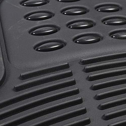 BDK Warner Bros DC Comics Batman Heavy Duty Rubber Floor Mats 3pc Set Car Accessories - No-Slip Grip, All Weather Protection, Trimmable, 2 Front Car Mats 27” x 18” & 1 Rear Liner 18” x 58”