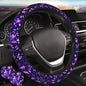 Purple Butterfly Steering Wheel Cover - Purple Butterfly Steering Wheel Protector for 15inch Car Accessories 2 Pcs Car Coasters Neoprene Women Men - color: Purple Butterfly