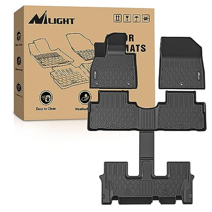 Nilight TPE Floor Mats for 2020 2021 2022 2023 2024 2025 Hyundai Palisade with Bucket Seats,All Weather Custom Fit Heavy Duty Floor Liners - color: 2020-2025 Hyundai Palisade