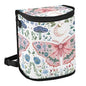 MNSRUU Car Trash Can with Lid, Butterfly Mushroom Flower Car Trash Bag Hanging Organizers and Storage for Front Back Seat, Leak-Proof Trash Bin - color: Butterfly A16801